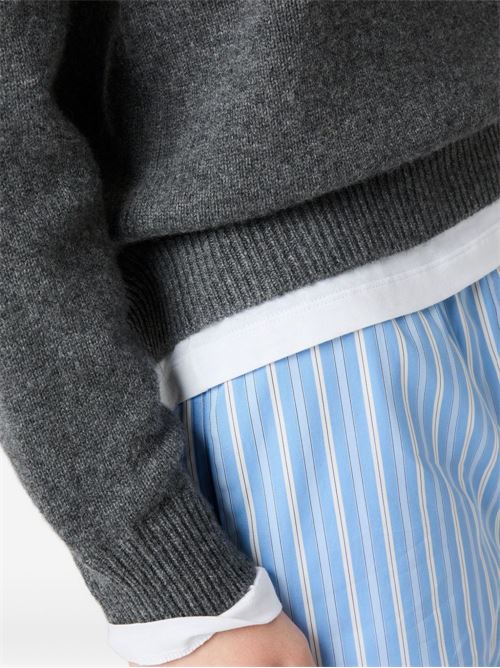 Maglia con scollo a v in cashmere MIU MIU | MMLB61174KF0480